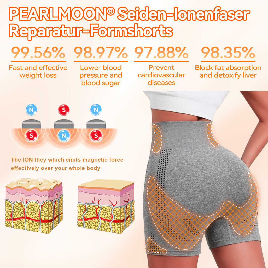 【Official Brand Store】🔥𝐏𝐄𝐀𝐑𝐋𝐌𝐎𝐎𝐍® Ion Shaping Shorts, Breathable Comfort Fabric With Tourmaline. Restore Your Perfect Figure And Address Health Issues🔥